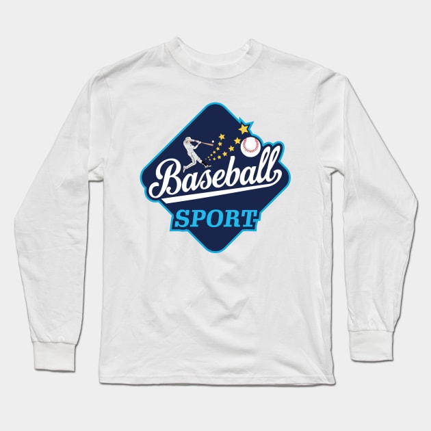 Baseball Sports Merch Long Sleeve T-Shirt by VISUALUV